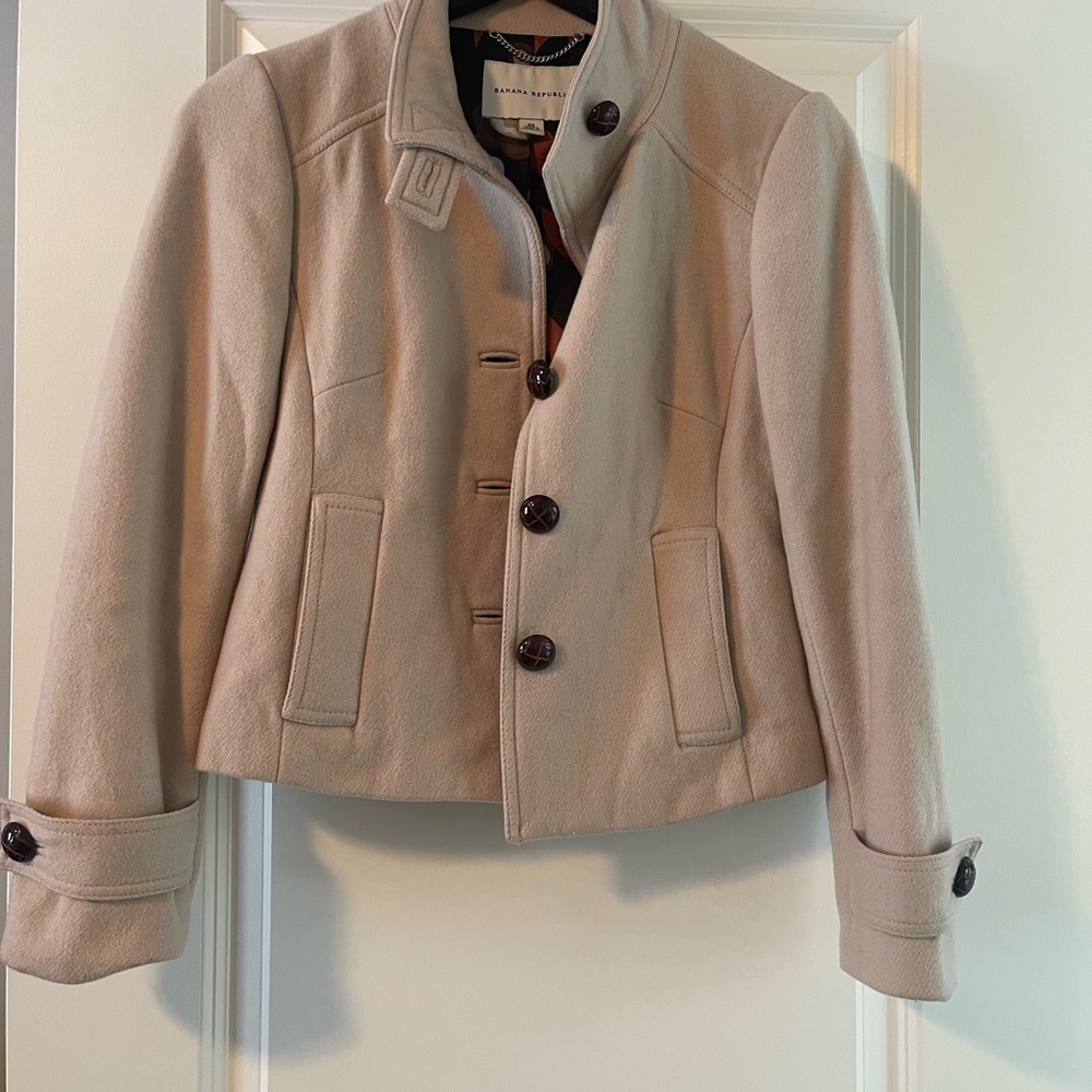 Banana Republic Transitional Wool jacket cream size XS
